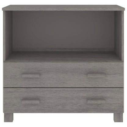 Sideboard HAMAR Light Grey 85x35x80 cm Solid Wood Pine