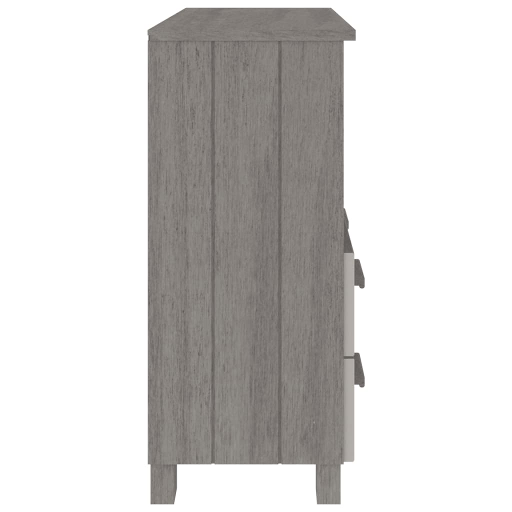 Sideboard HAMAR Light Grey 85x35x80 cm Solid Wood Pine