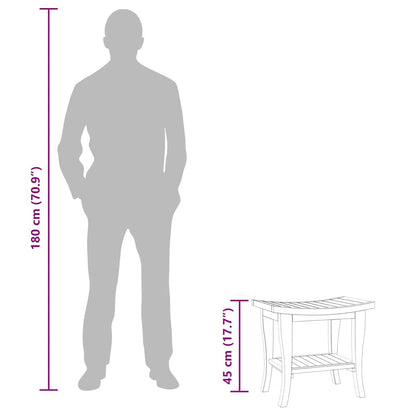 Bathroom Side Table 50x35x45 cm Solid Wood Teak