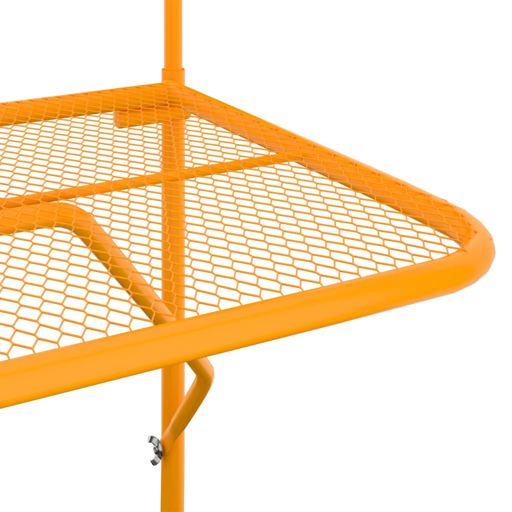 Balcony Table Yellow 60x40 cm Steel