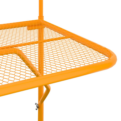 Balcony Table Yellow 60x40 cm Steel