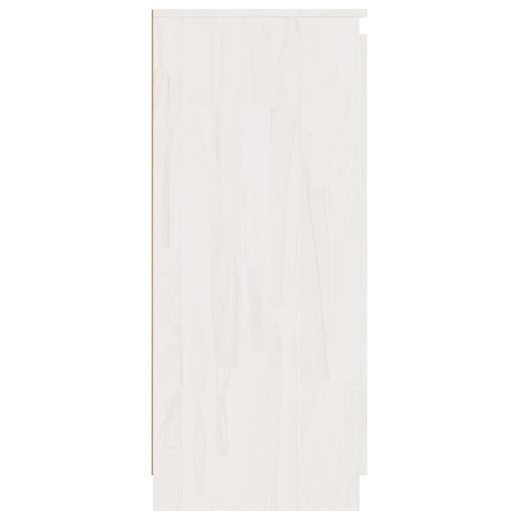 Side Cabinets 3 pcs White Solid Pinewood