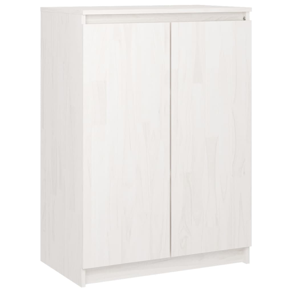 Side Cabinets 3 pcs White Solid Pinewood