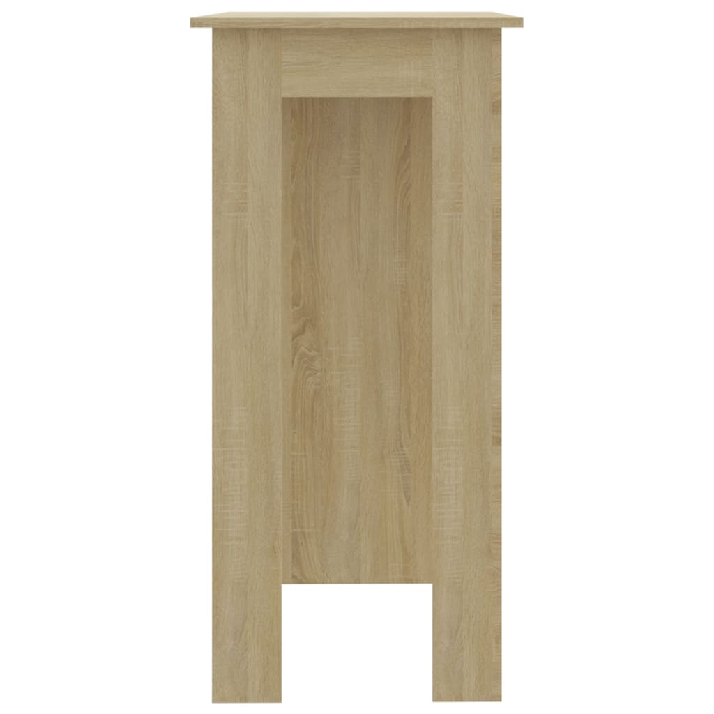 Bar Table with Shelf Sonoma Oak 102x50x103.5 cm Engineered Wood