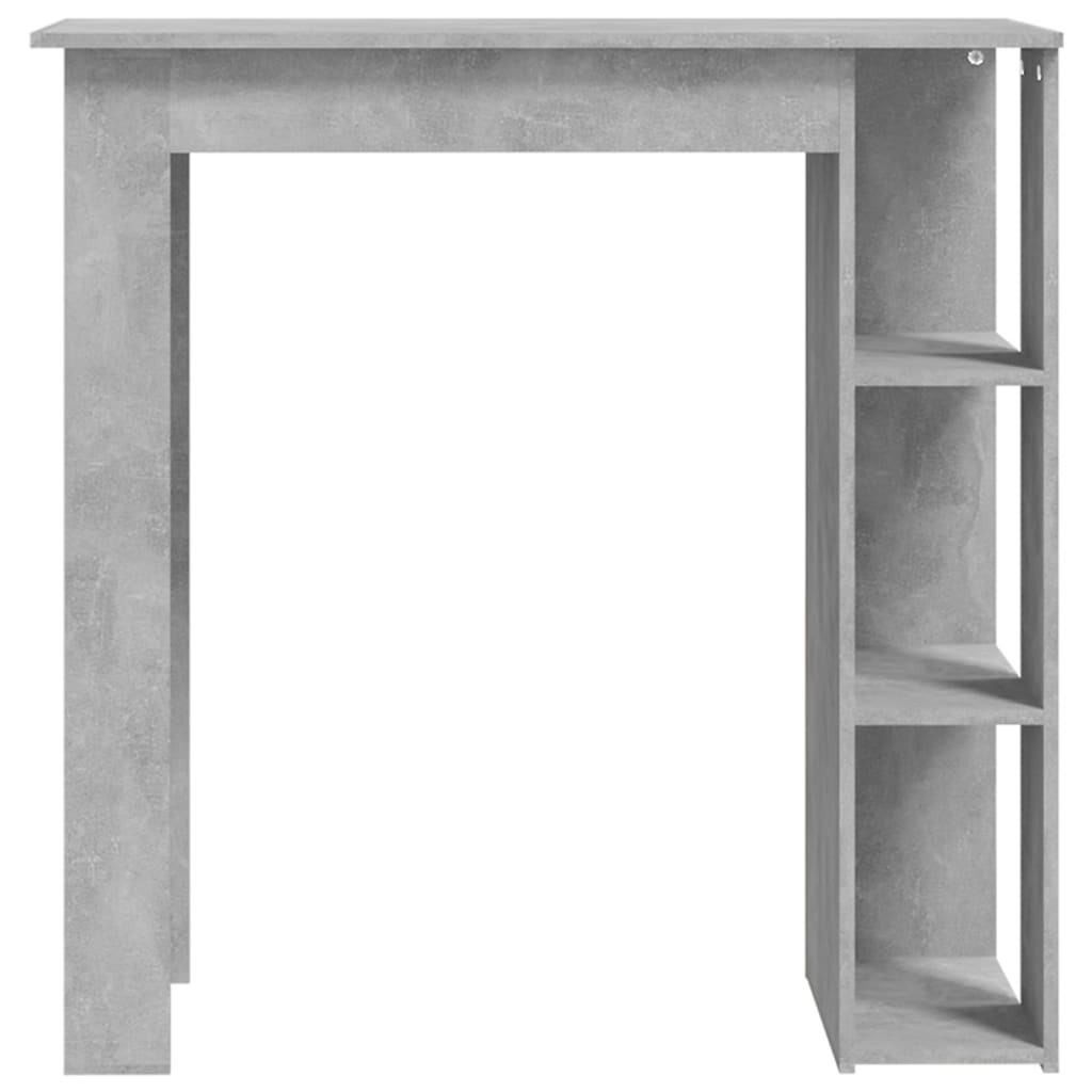 Bar Table with Shelf Concrete Grey 102x50x103.5 cm Engineered Wood