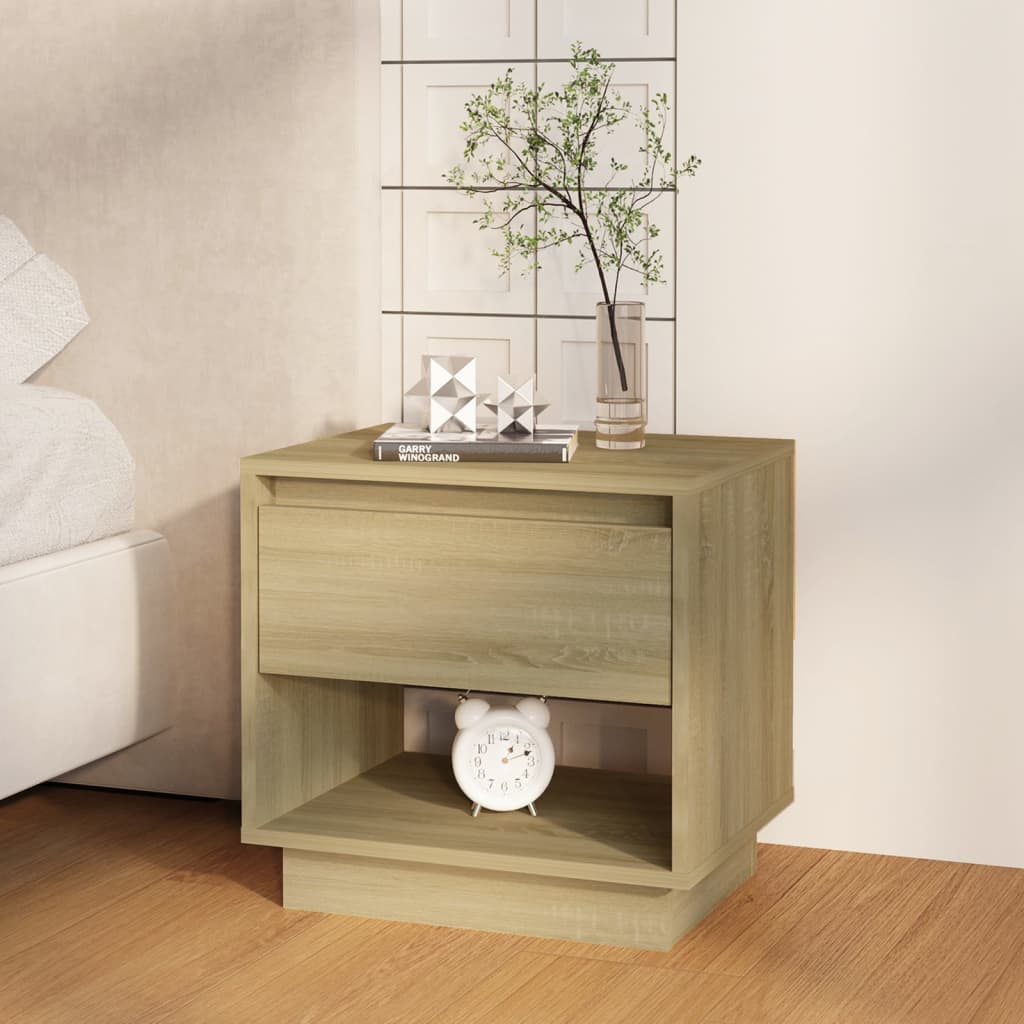 Bedside Cabinets 2 pcs Sonoma Oak 45x34x44 cm Engineered Wood