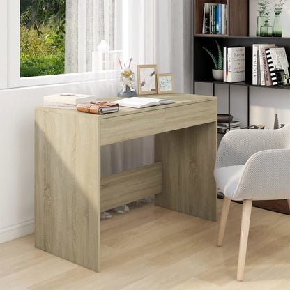 Desk Sonoma Oak 101x50x76.5 cm Engineered Wood