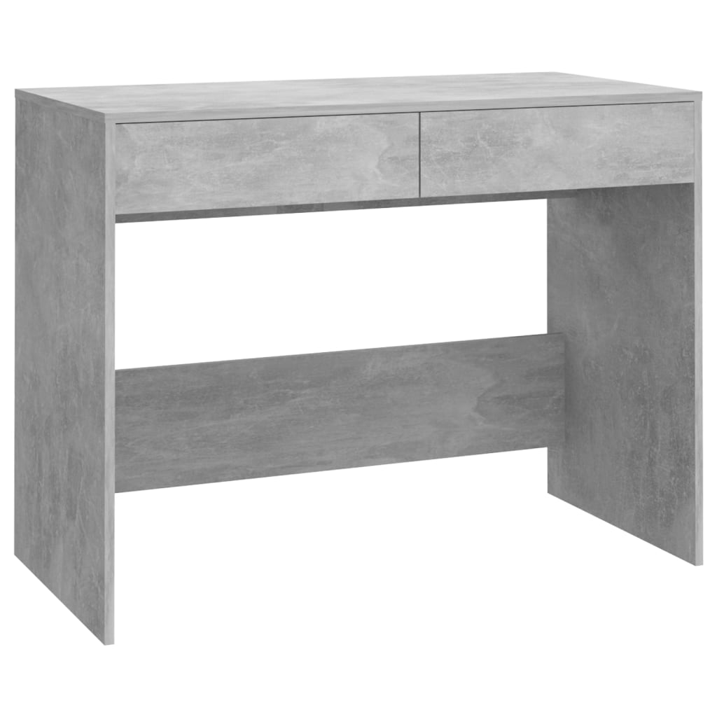 Desk Concrete Grey 101x50x76.5 cm Engineered Wood