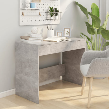 Desk Concrete Grey 101x50x76.5 cm Engineered Wood