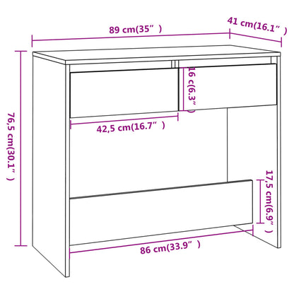 Console Table Black 89x41x76.5 cm Steel