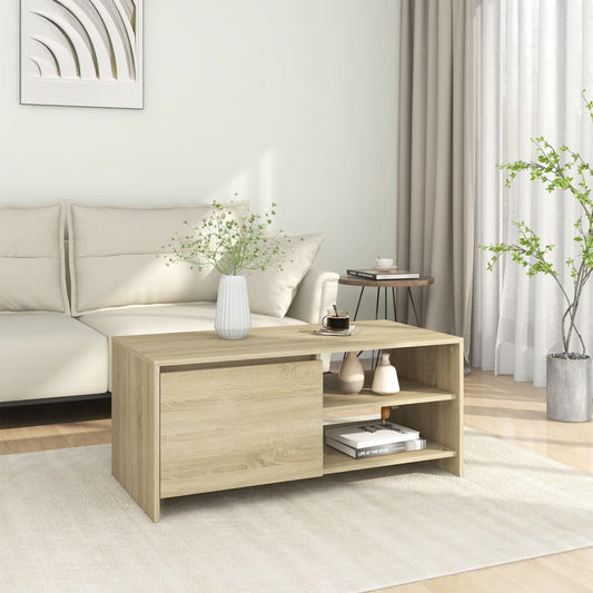 Coffee Table Sonoma Oak 102x50x45 cm Engineered Wood