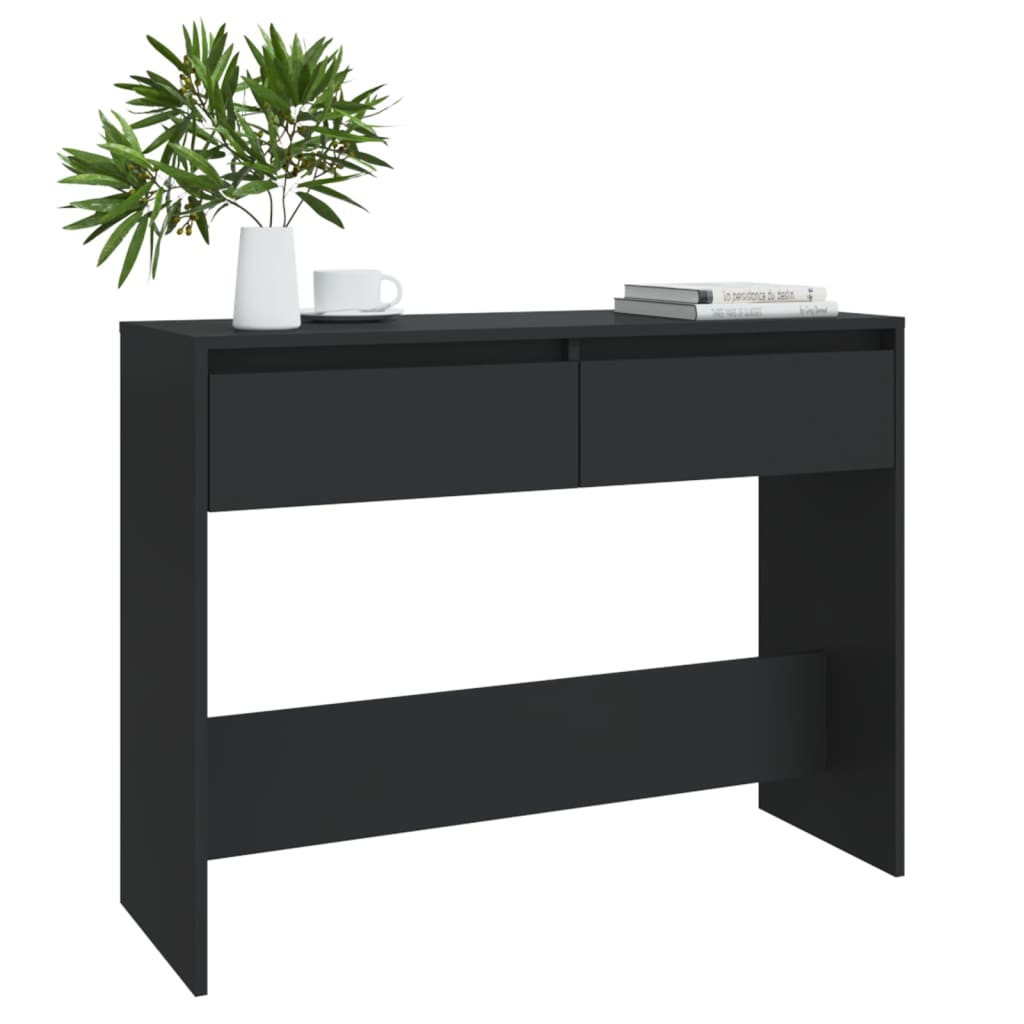 Console Table Black 100x35x76.5 cm Engineered Wood