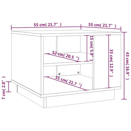 Coffee Table Concrete Grey 55x55x43 cm Engineered Wood