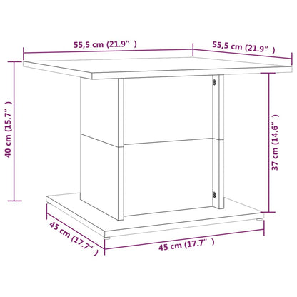 Coffee Table Black 55.5x55.5x40 cm Engineered Wood