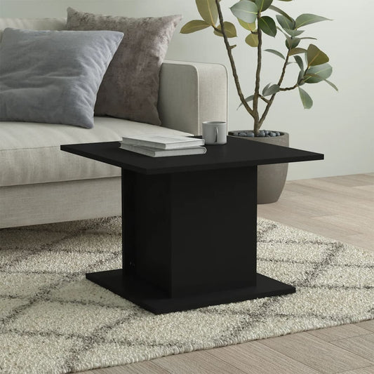 Coffee Table Black 55.5x55.5x40 cm Engineered Wood