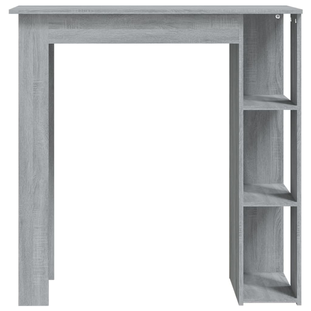 Bar Table with Shelf Grey Sonoma 102x50x103.5 cm Engineered Wood