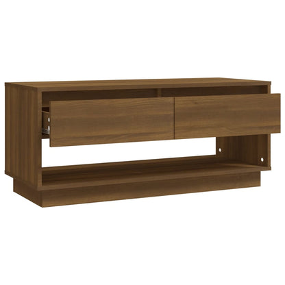 TV Cabinet Brown Oak 102x41x44 cm Engineered Wood