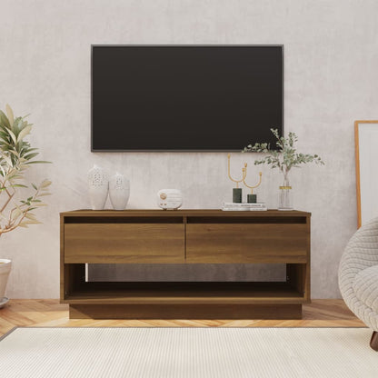 TV Cabinet Brown Oak 102x41x44 cm Engineered Wood