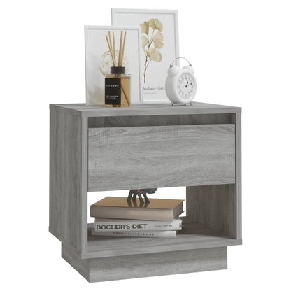 Bedside Cabinet Grey Sonoma 45x34x44 cm Engineered Wood