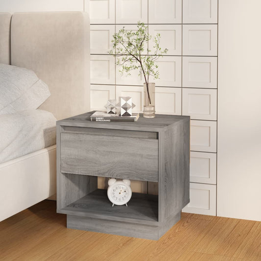 Bedside Cabinet Grey Sonoma 45x34x44 cm Engineered Wood