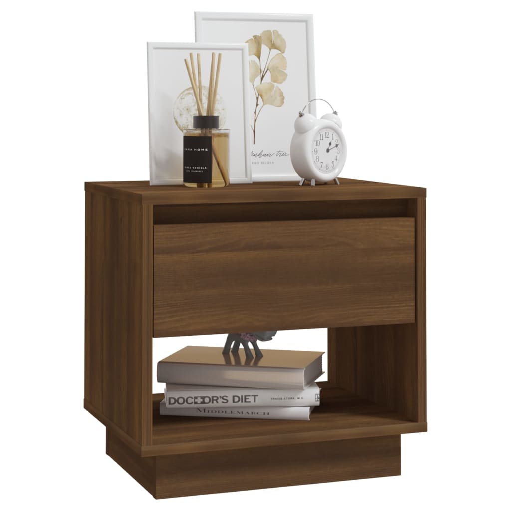 Bedside Cabinets 2 pcs Brown Oak 45x34x44 cm Engineered Wood