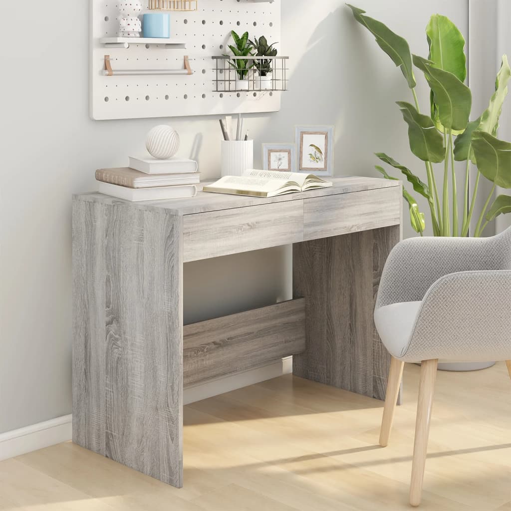 Desk Grey Sonoma 101x50x76.5 cm Engineered Wood