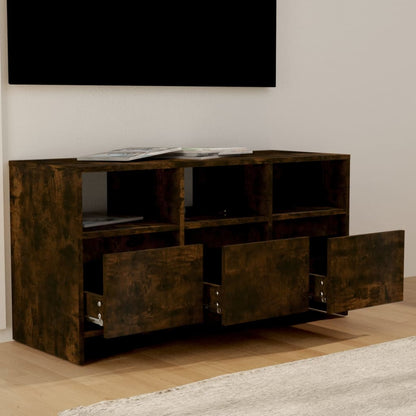 TV Cabinet Smoked Oak 102x37.5x52.5 cm Engineered Wood