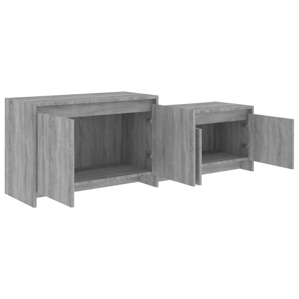 TV Cabinet Grey Sonoma 146.5x35x50 cm Engineered Wood