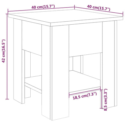 Coffee Table Grey Sonoma 40x40x42 cm Engineered wood