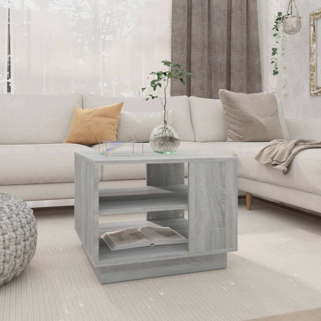 Coffee Table Grey Sonoma 55x55x43 cm Engineered Wood