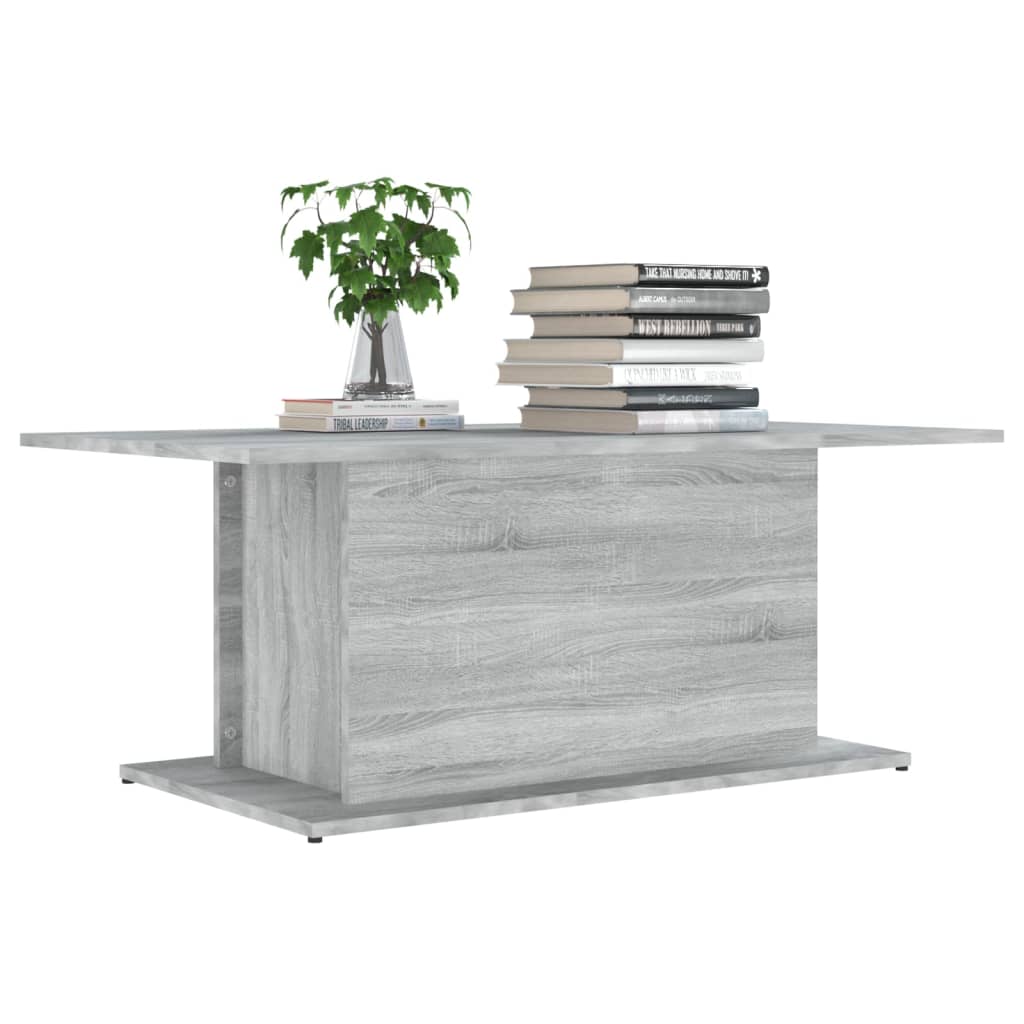 Coffee Table Grey Sonoma 102x55.5x40 cm Engineered Wood