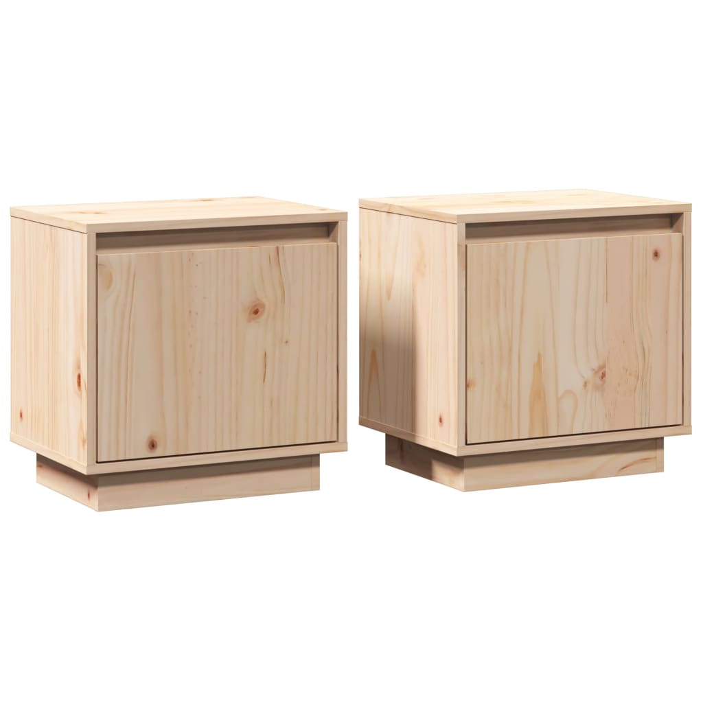 Bedside Cabinets 2 pcs 40x30x40 cm Solid Wood Pine