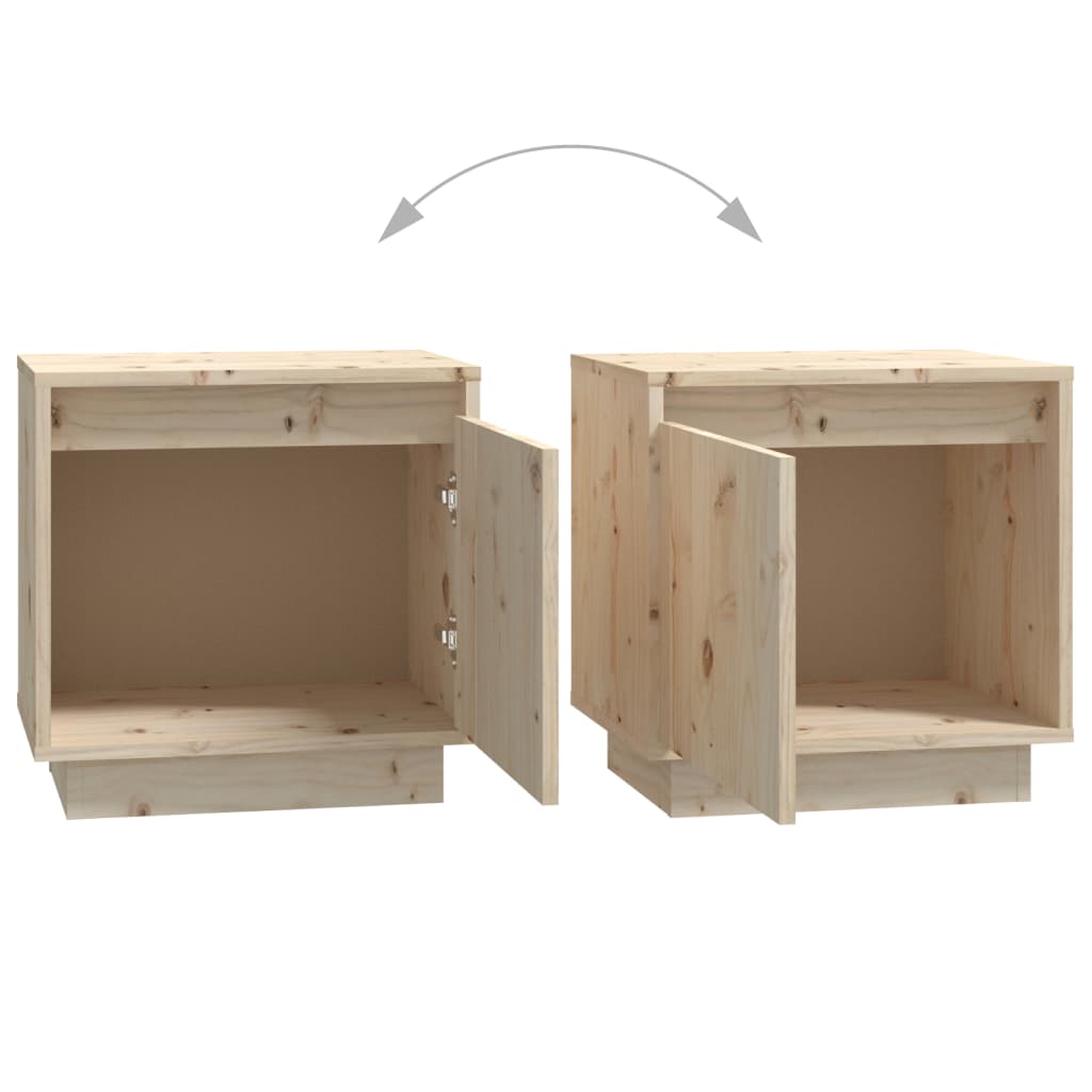 Bedside Cabinets 2 pcs 40x30x40 cm Solid Wood Pine