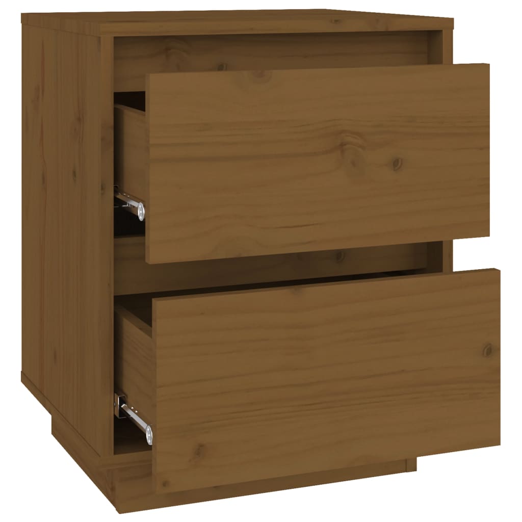 Bedside Cabinets 2 pcs Honey Brown 40x35x50 cm Solid Wood Pine