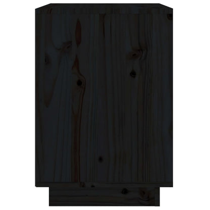 Bedside Cabinets 2 pcs Black 40x35x50 cm Solid Wood Pine