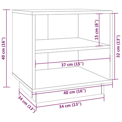 Bedside Cabinets 2 pcs 40x34x40 cm Solid Wood Pine