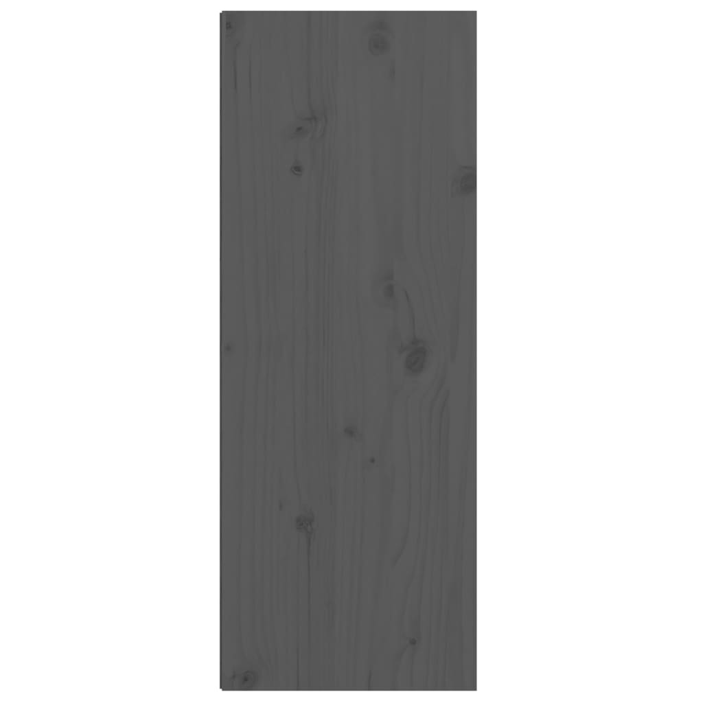 Wall Cabinets 2 pcs Grey 30x30x80 cm Solid Wood Pine