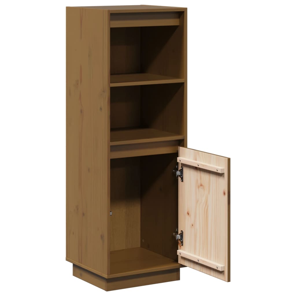 Highboard Honey Brown 37x34x110 cm Solid Wood Pine