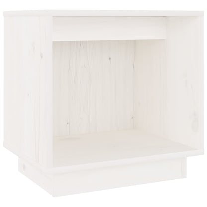 Bedside Cabinet White 40x30x40 cm Solid Wood Pine