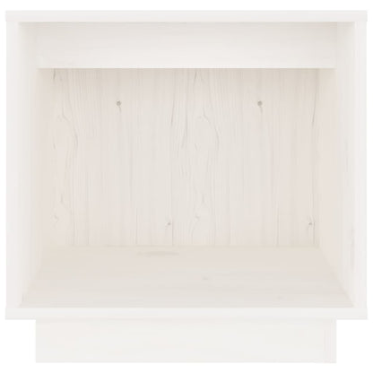 Bedside Cabinet White 40x30x40 cm Solid Wood Pine