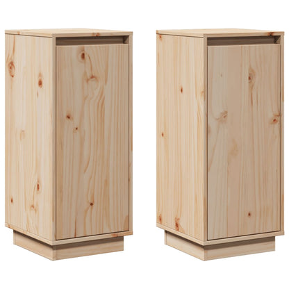 Sideboards 2 pcs 31.5x34x75 cm Solid Wood Pine