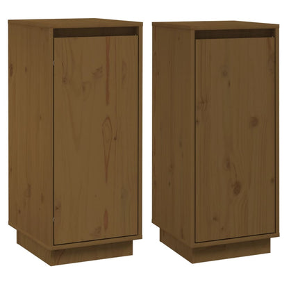 Sideboards 2 pcs Honey Brown 31.5x34x75 cm Solid Wood Pine