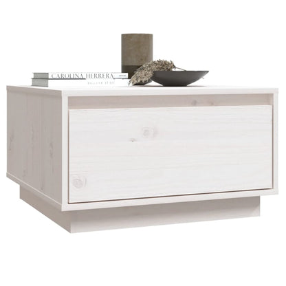 Coffee Table White 55x56x32 cm Solid Wood Pine