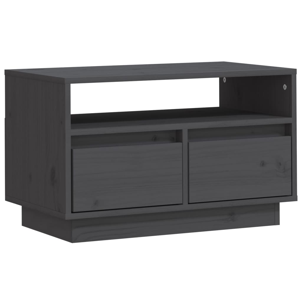 TV Cabinet Grey 60x35x37 cm Solid Wood Pine