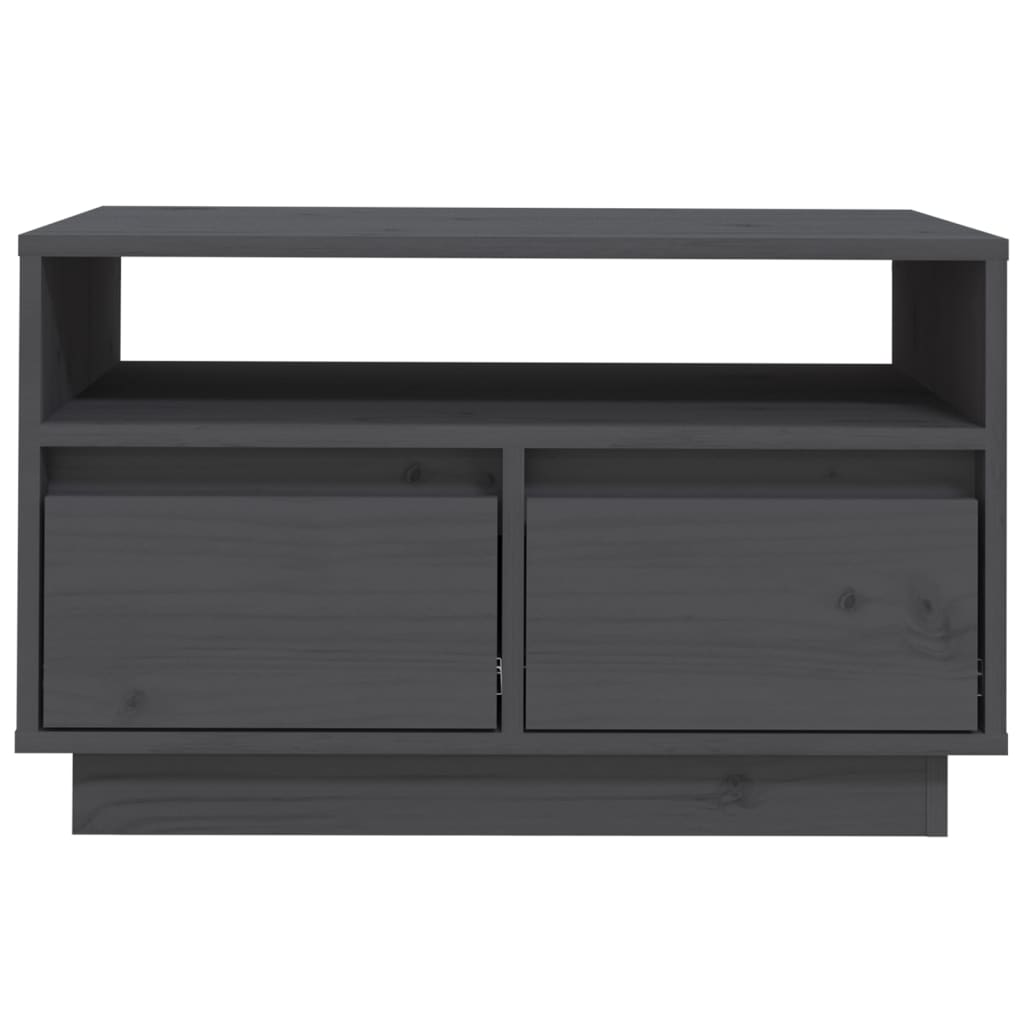 TV Cabinet Grey 60x35x37 cm Solid Wood Pine