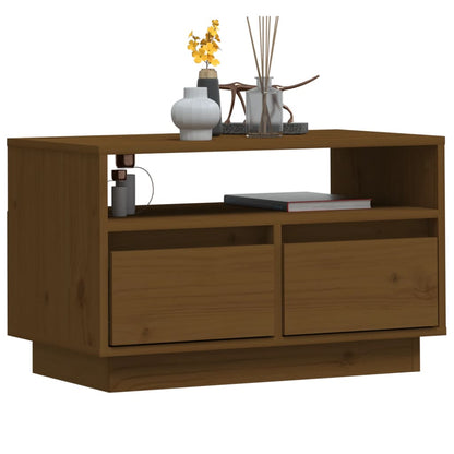 TV Cabinet Honey Brown 60x35x37 cm Solid Wood Pine