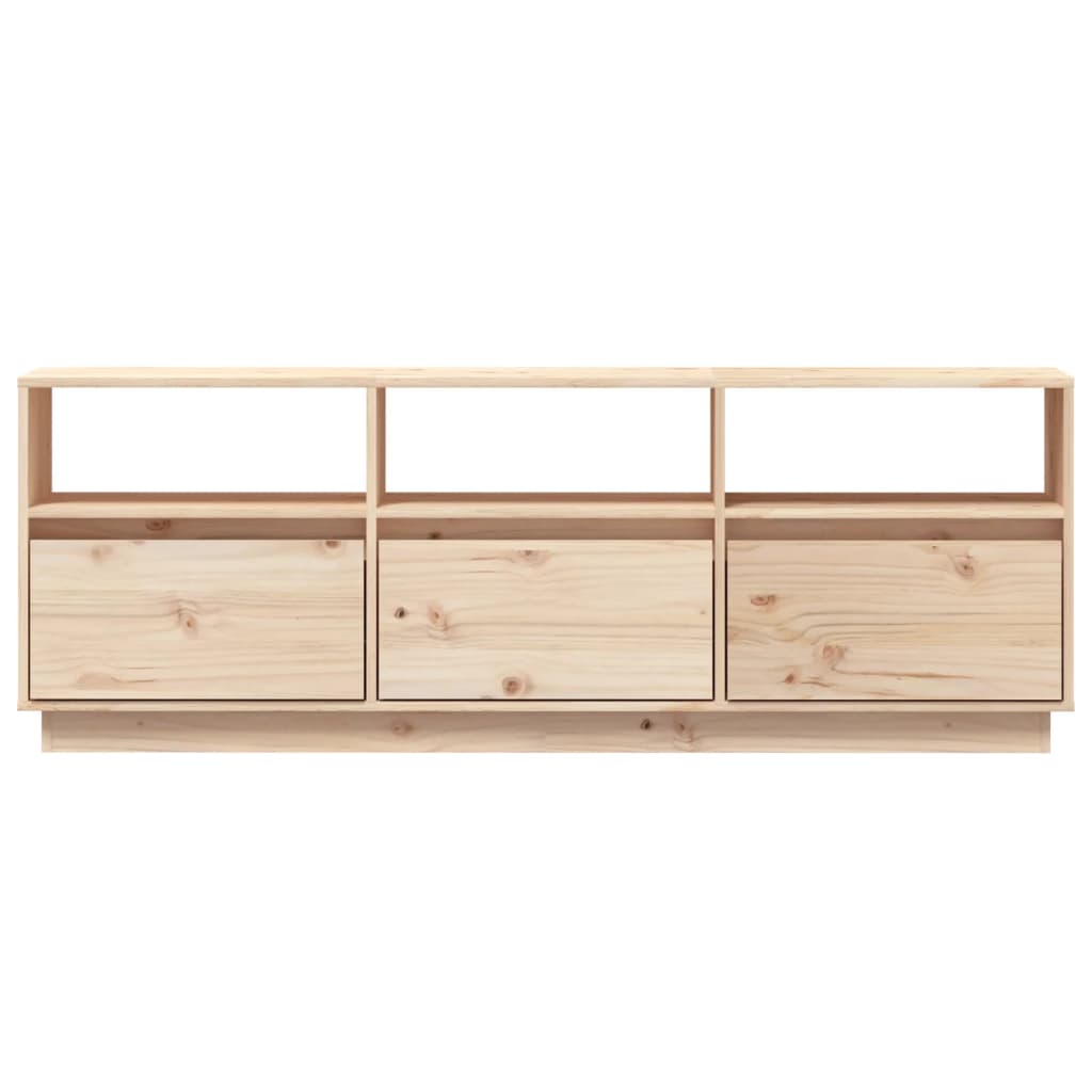 TV Cabinet 140x37x50 cm Solid Wood Pine