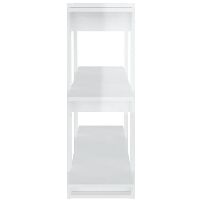 Book Cabinet/Room Divider High Gloss White 100x30x87 cm