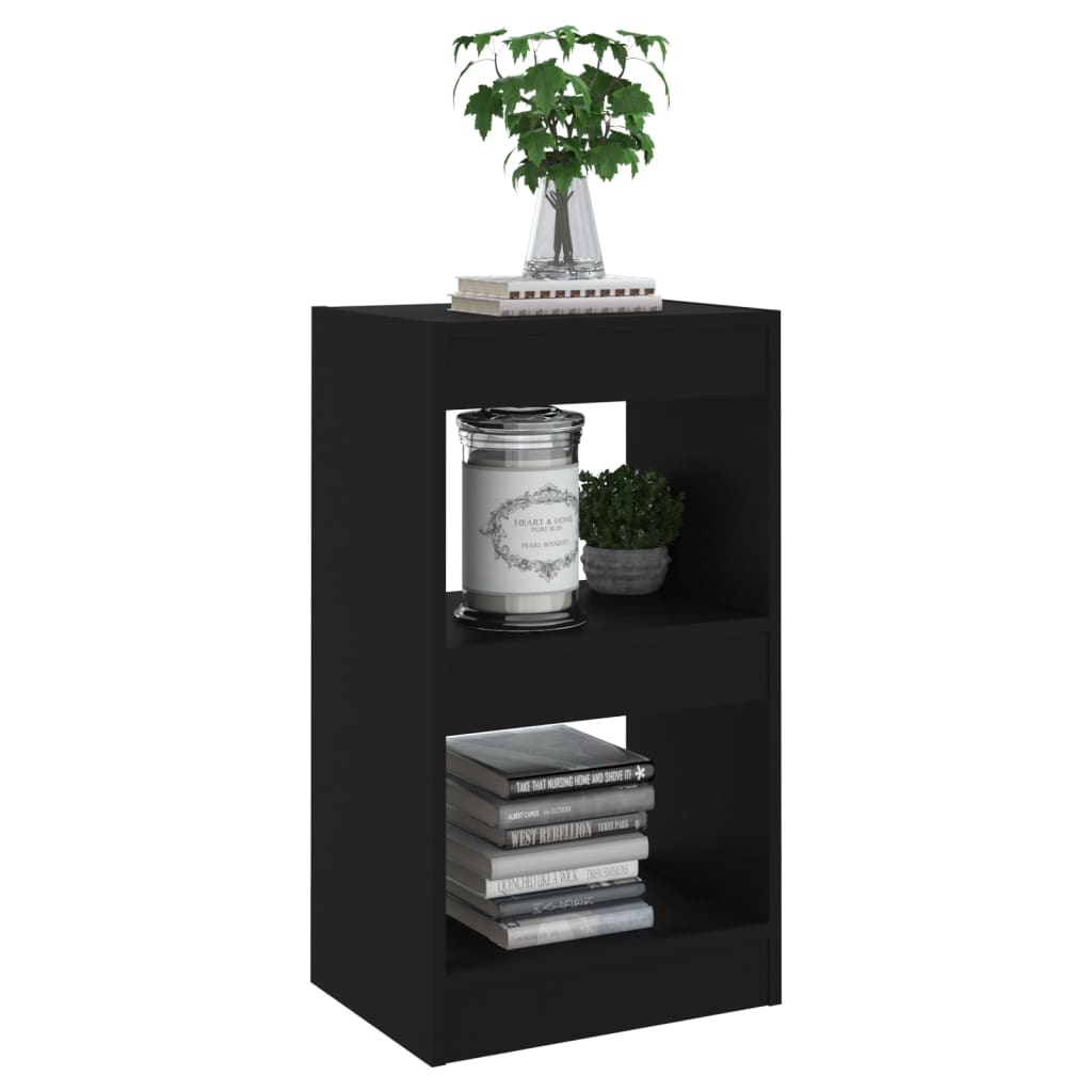 Book Cabinet/Room Divider Black 40x30x72 cm