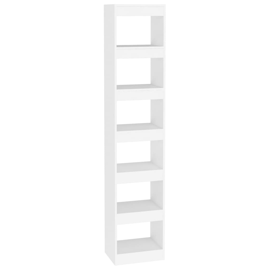 Book Cabinet/Room Divider White 40x30x198 cm